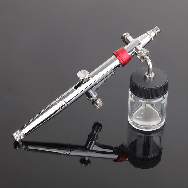 Airbrush Kit With Mini Compressor - High Capacity Dual Action Rotary Airbrush