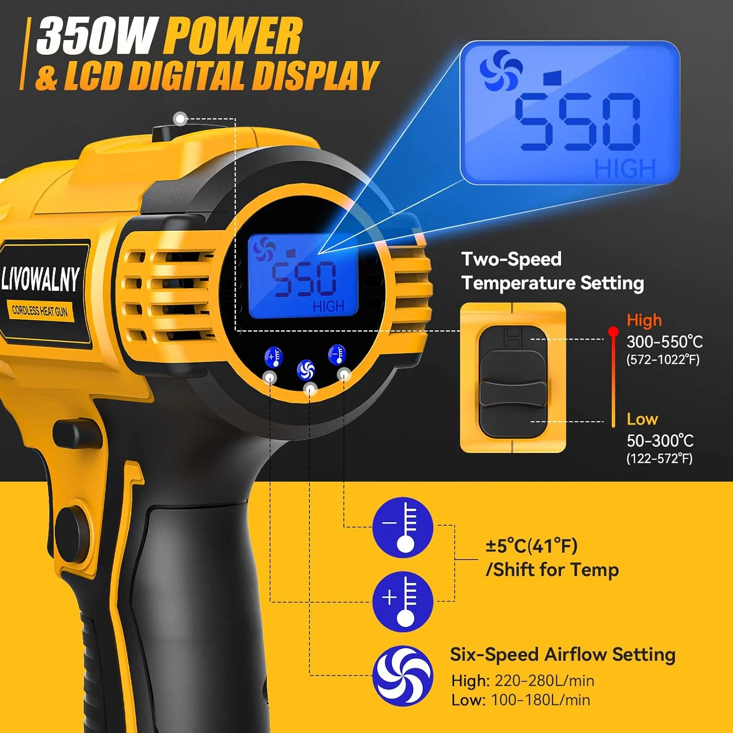 350W Fast Heating Soldering Ho - Cordless Heat Gun For Shrink Tubing ulasan dan harga