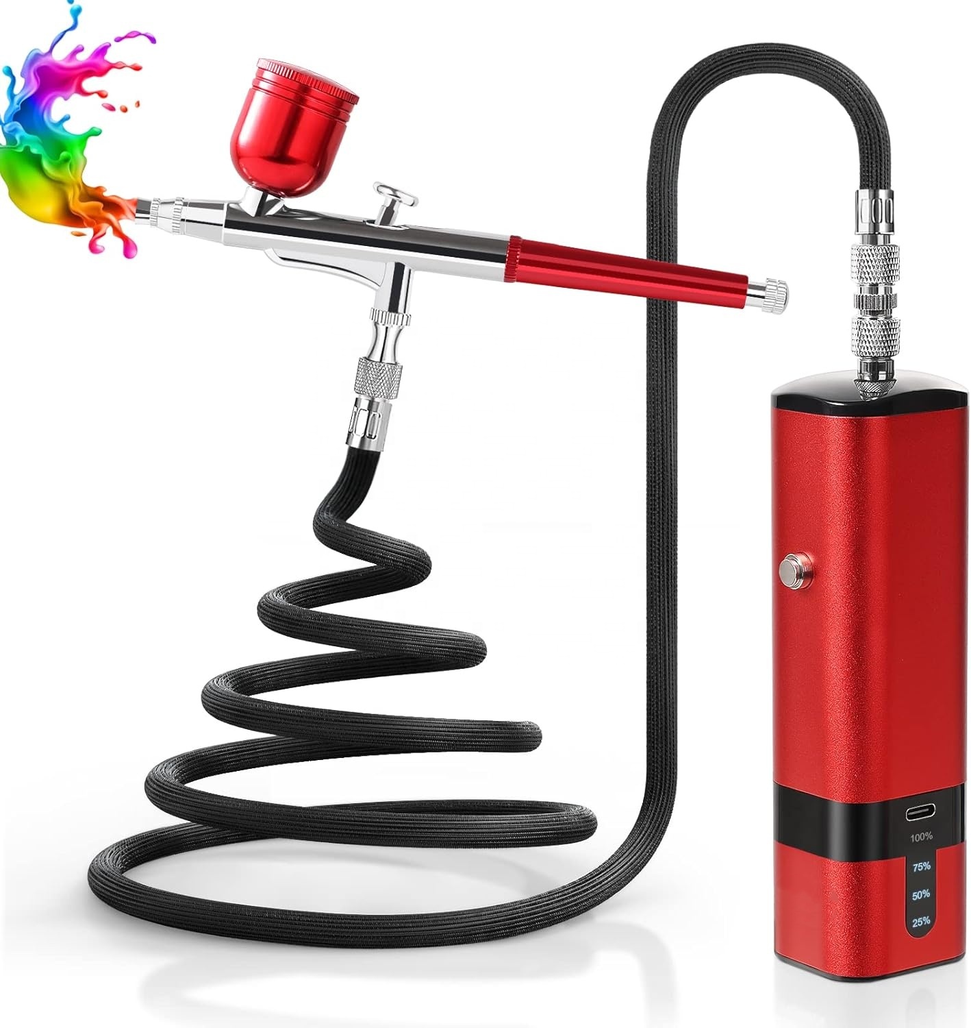 Airbrush Kit with Compressor,  - Airbrush Kit With Mini Compressor ulasan dan harga