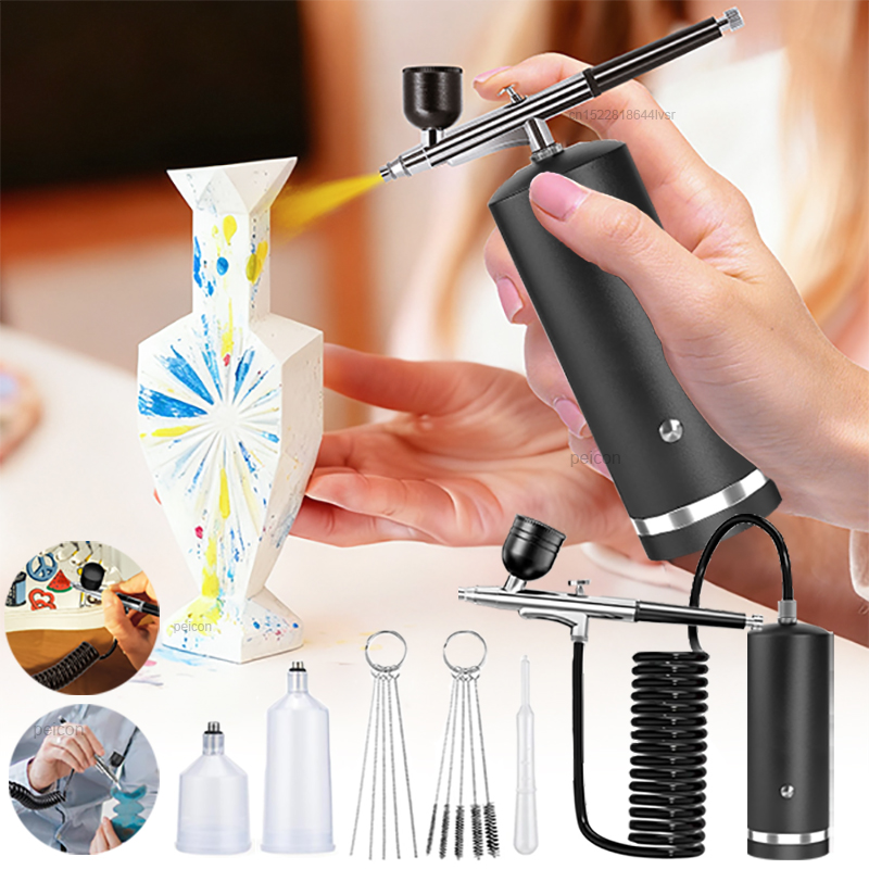 Airbrush with Compressor Paint - Airbrush Kit With Mini Compressor ulasan dan harga