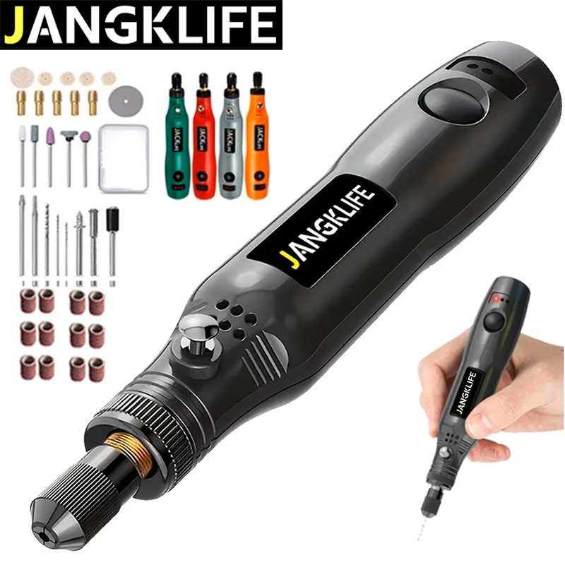 JANGKLIFE USB Cordless Rotary  - Cordless Rotary Tool Kit Accessories ulasan dan harga
