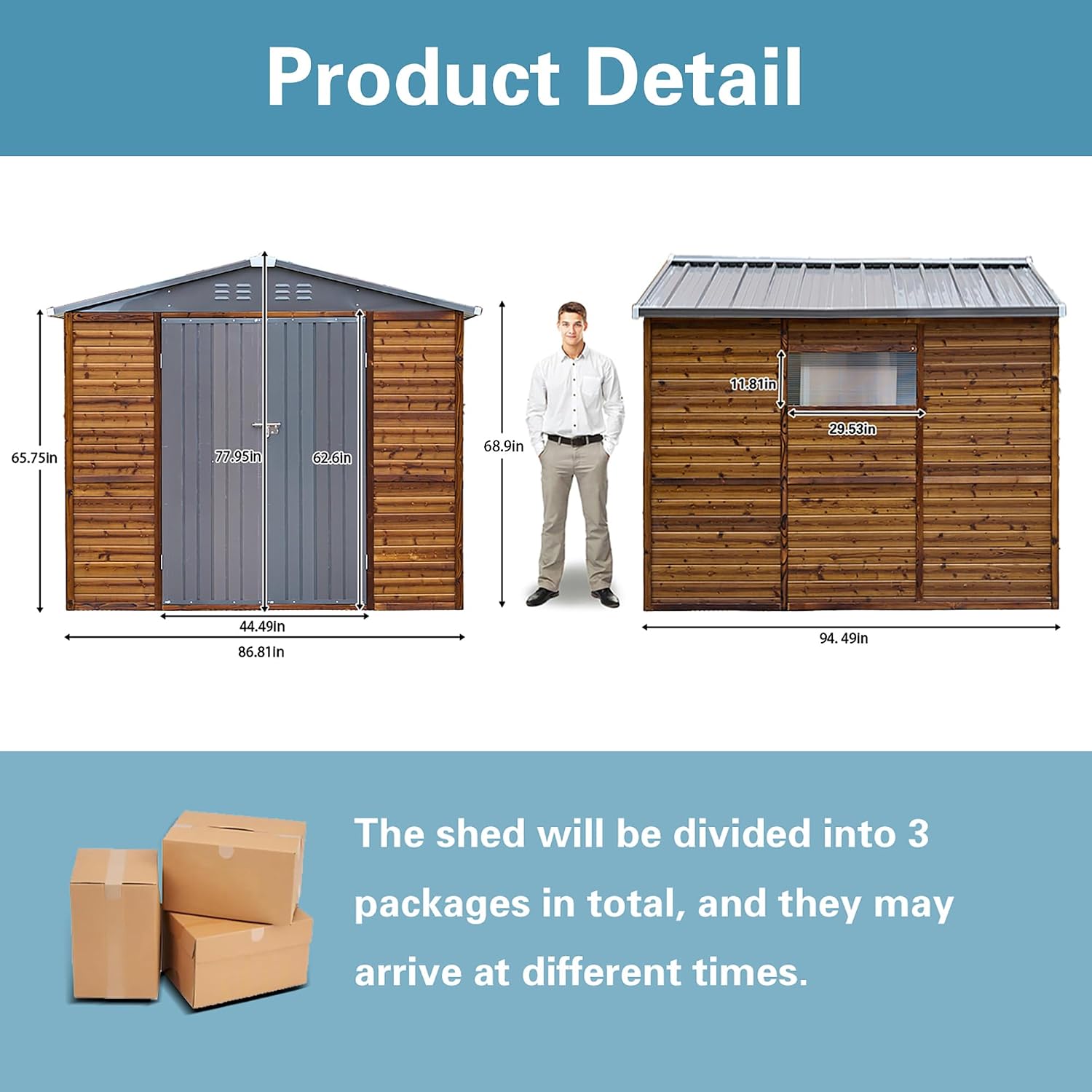 8x8 FT Outdoor Wood & Metal St - Garden Tools ulasan dan harga