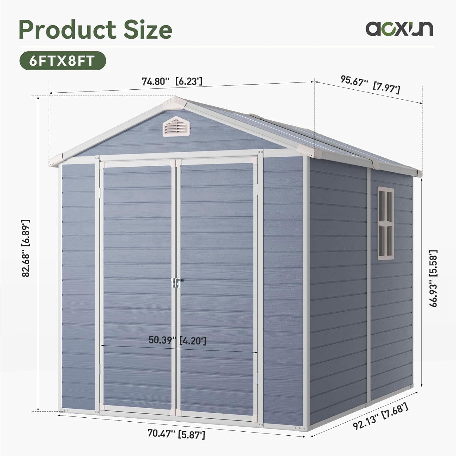 6x8 FT Outdoor Storage Shed Re - Garden Tools ulasan dan harga