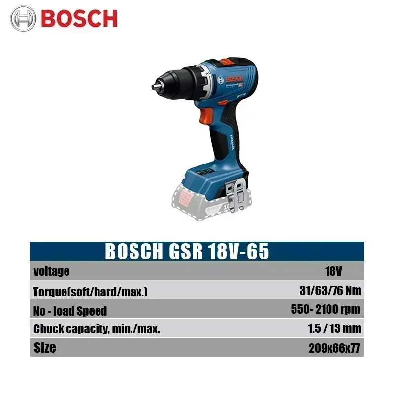 Bosch GSR 18V-65 Brushless Cor - Brushless Cordless Electric Drill 18V ulasan dan harga