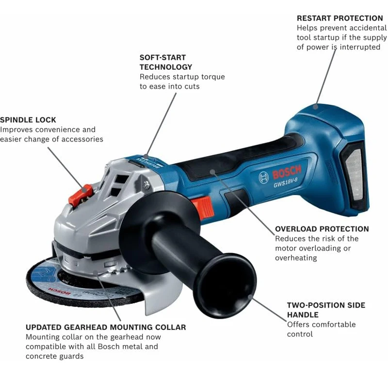 BOSCH GWS 18V-8 Cordless Angle - Brushless Angle Grinder Battery Powered ulasan dan harga