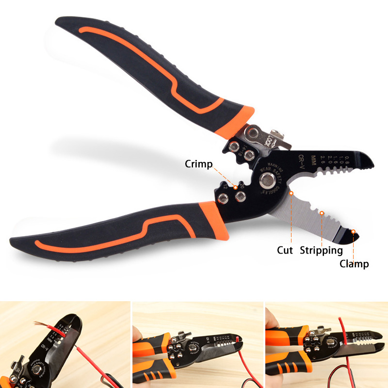 175mm Stripping Crimping Plier - Automatic Wire Stripper Cutter ulasan dan harga