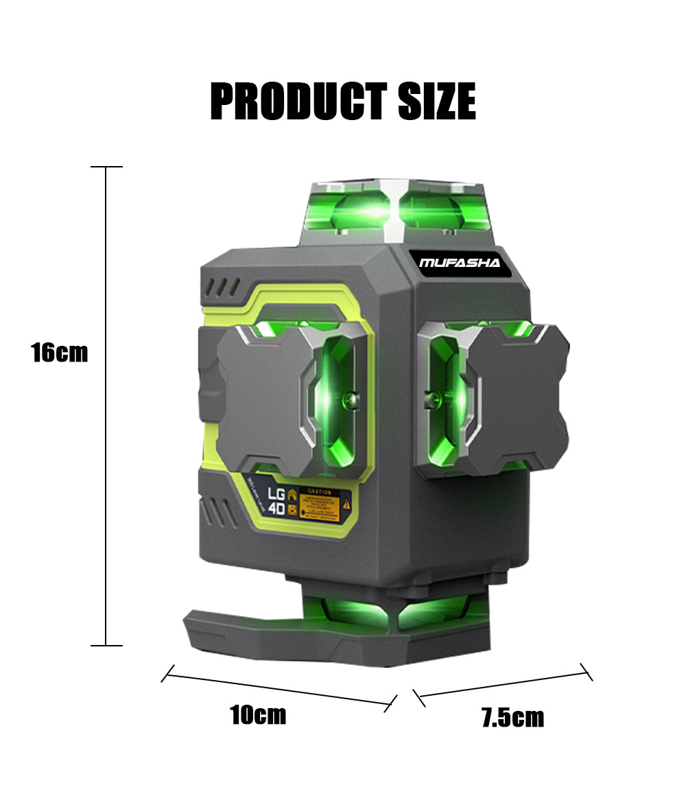 16 Line Laser Level 360 Self L - Laser Level 16 Lines 4D Green ulasan dan harga