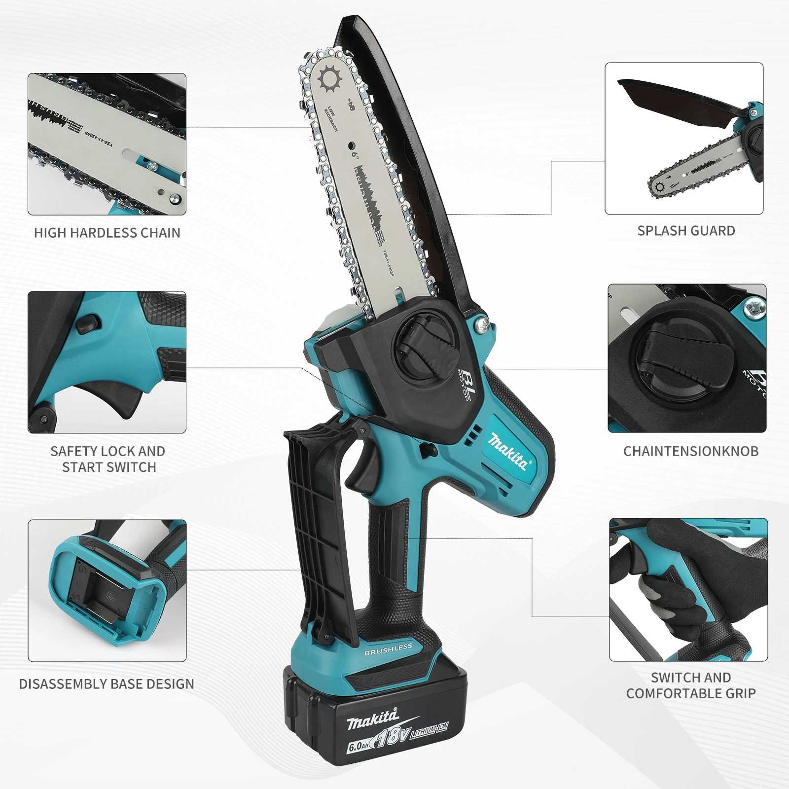 Cordless Chainsaw for Woodwork - Mini Electric Chainsaw 6 Inch ulasan dan harga
