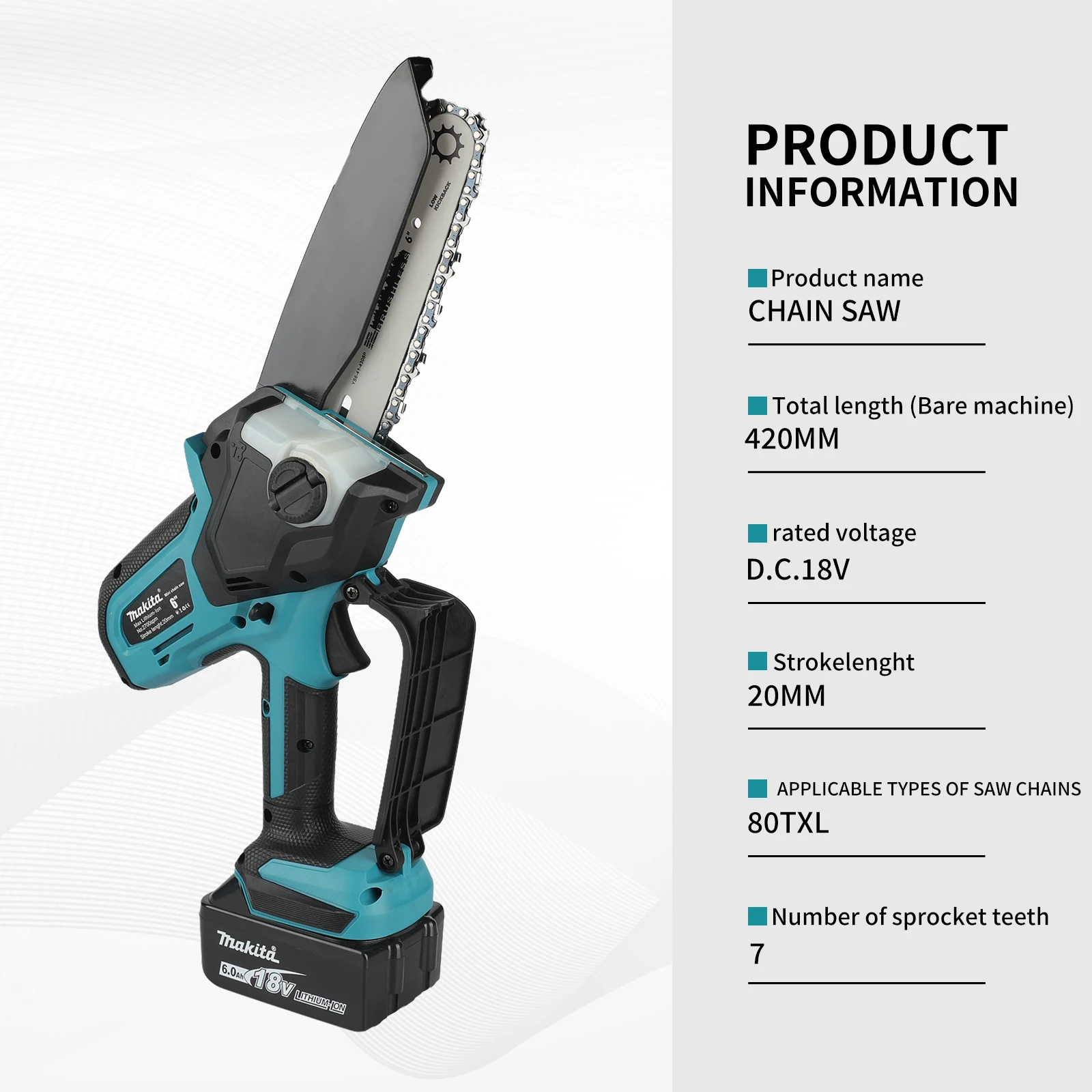 Cordless Chainsaw for Woodwork - Mini Electric Chainsaw 6 Inch ulasan dan harga