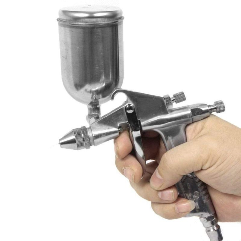 125ml Mini Spray Gun 0.5mm Noz - Airbrush Kit With Mini Compressor ulasan dan harga