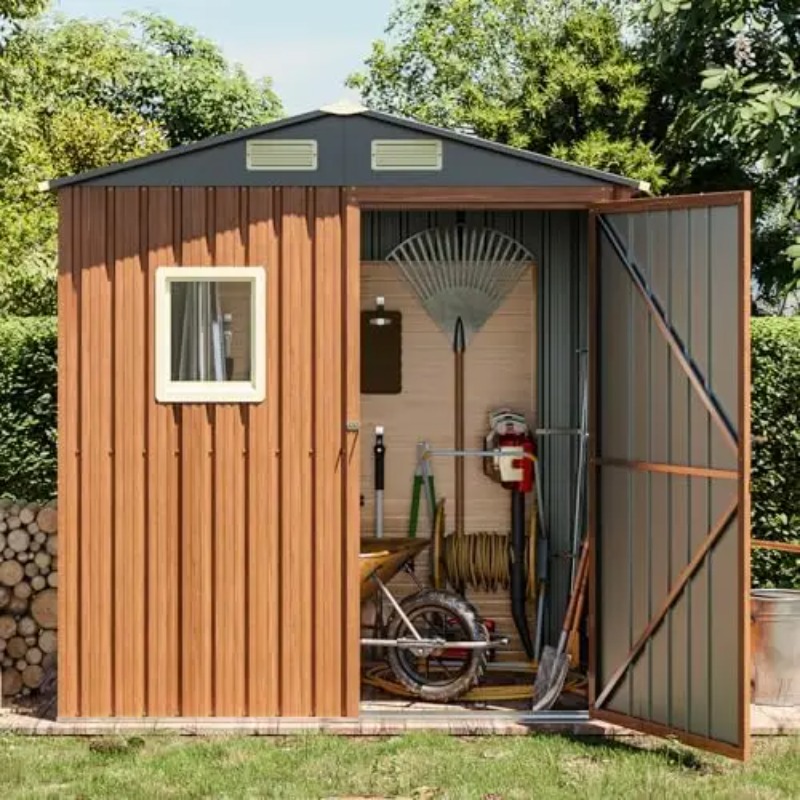 Outdoor Storage Shed 6x4 Ft, L - Garden Tools ulasan dan harga